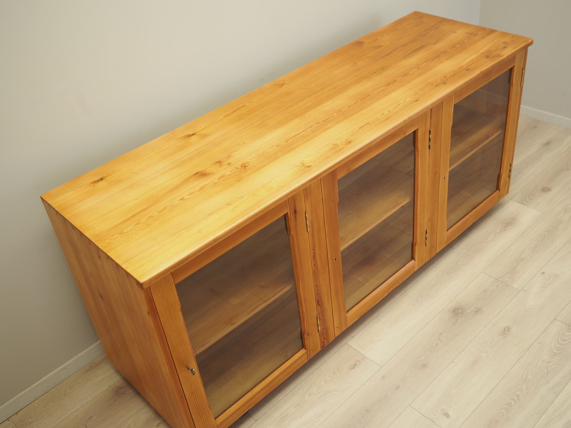 Display Cabinet, light brown pine, Denmark, 1980s. - 81179
