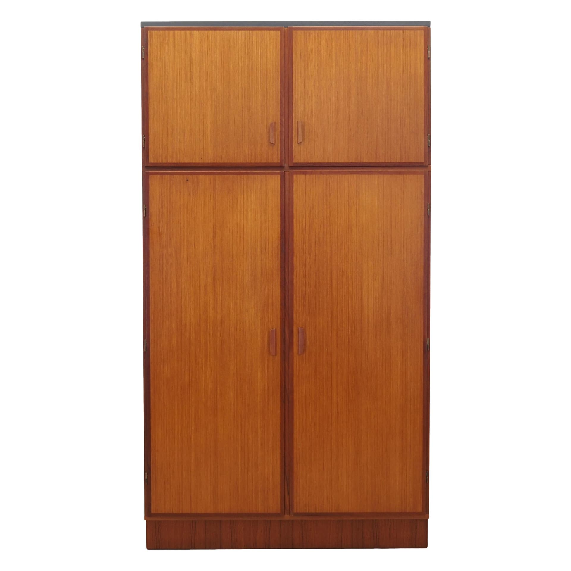 Wardrobe, model 125, brown, teak, Omann Jun, Denmark, 1970s.