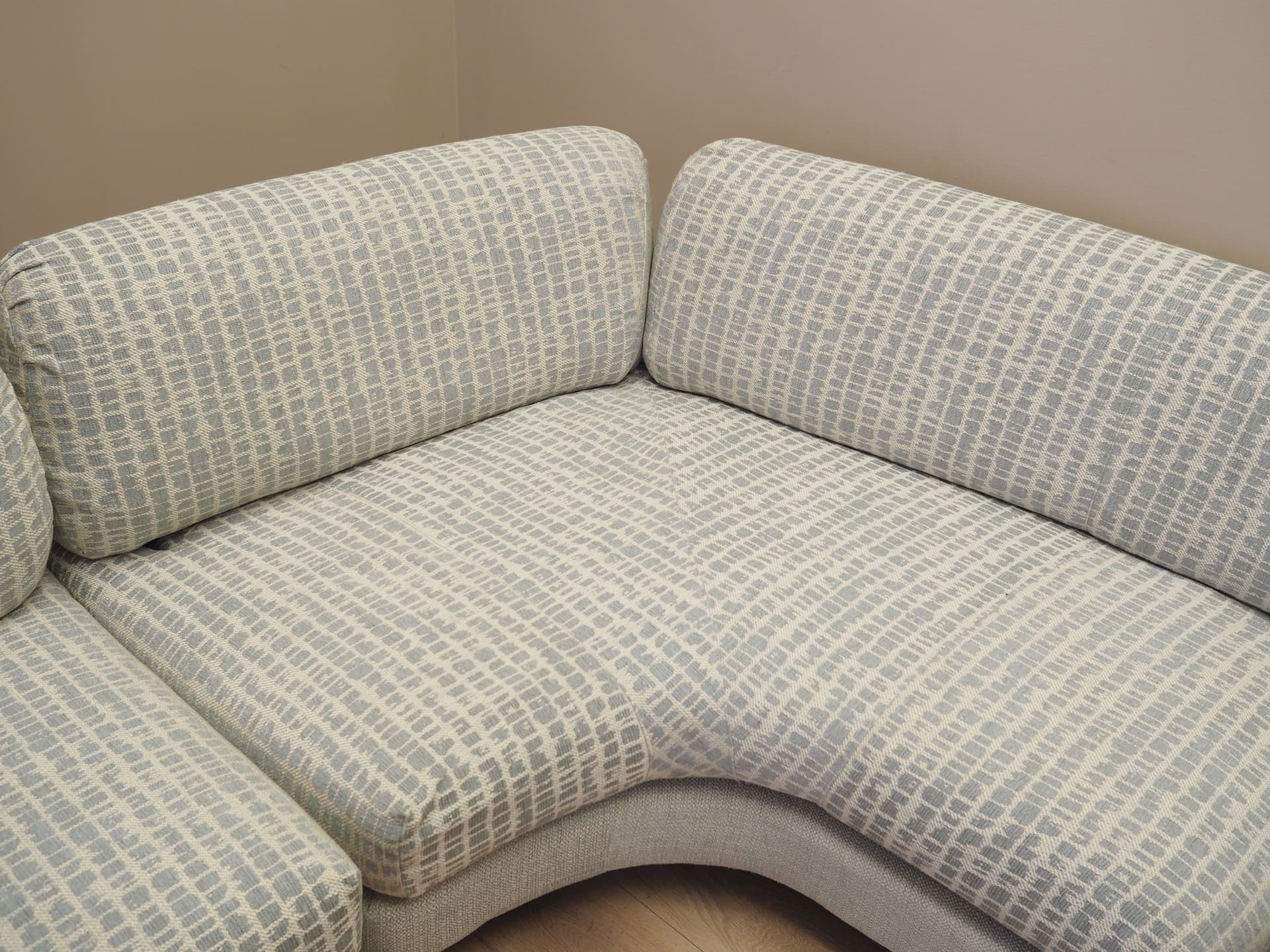 Narożnik modułowy, szary, tkanina, Włochy, lata 70. - 81367