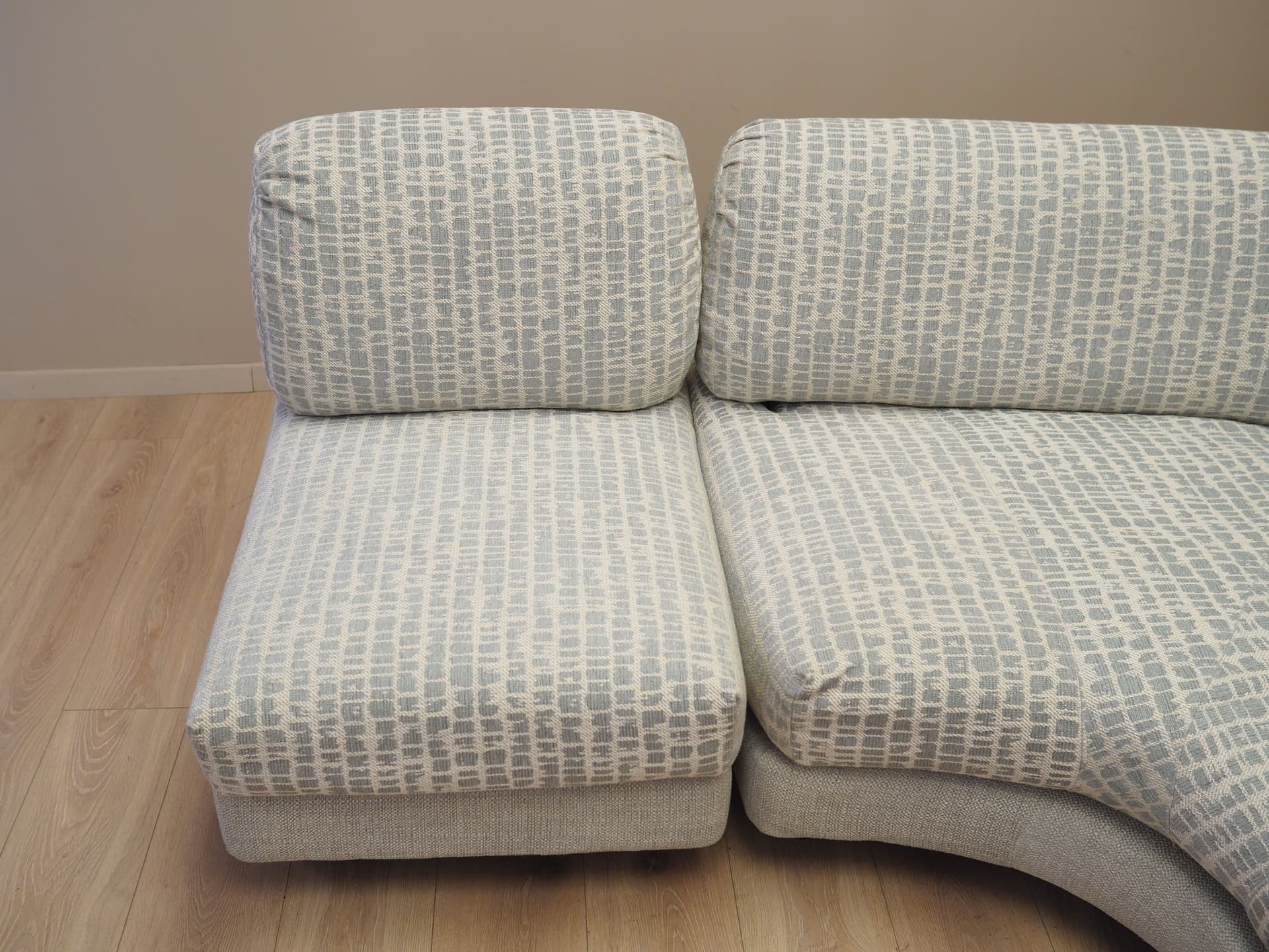 Narożnik modułowy, szary, tkanina, Włochy, lata 70. - 81368