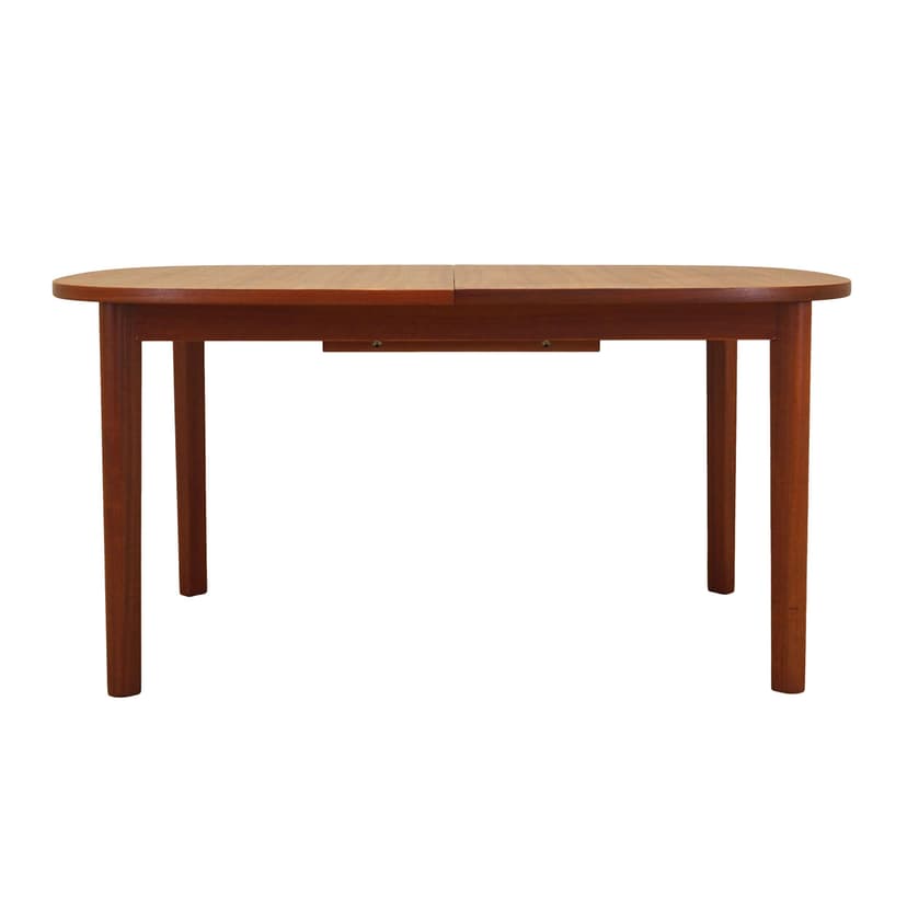 Dining table, brown teak wood, Farstrup Møbler, Denmark, 1970s.