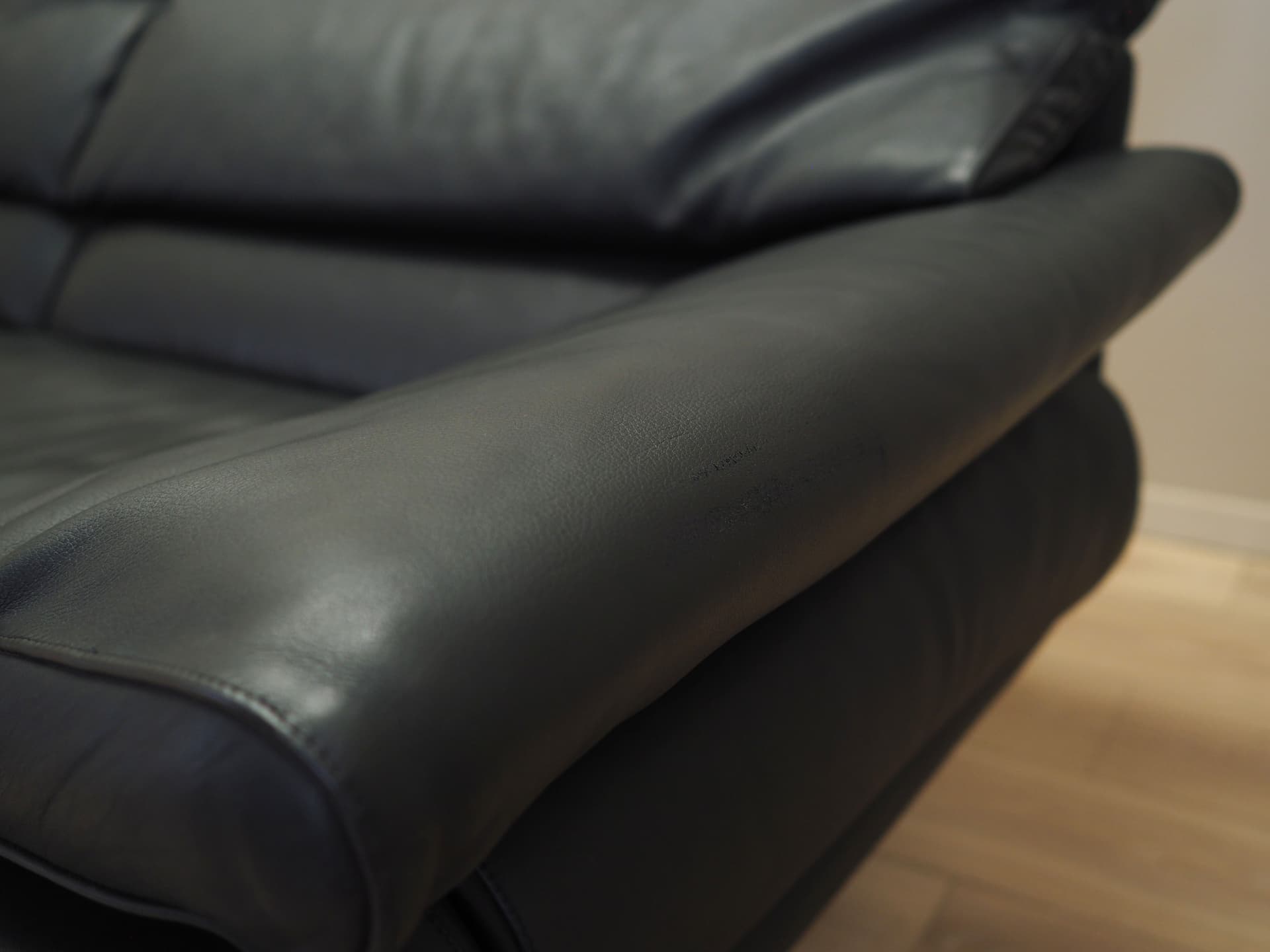 Sofa Alanda, skóra naturalna czarna, proj. P. Piva, B&B Italia, Włochy, lata 80. - 81593