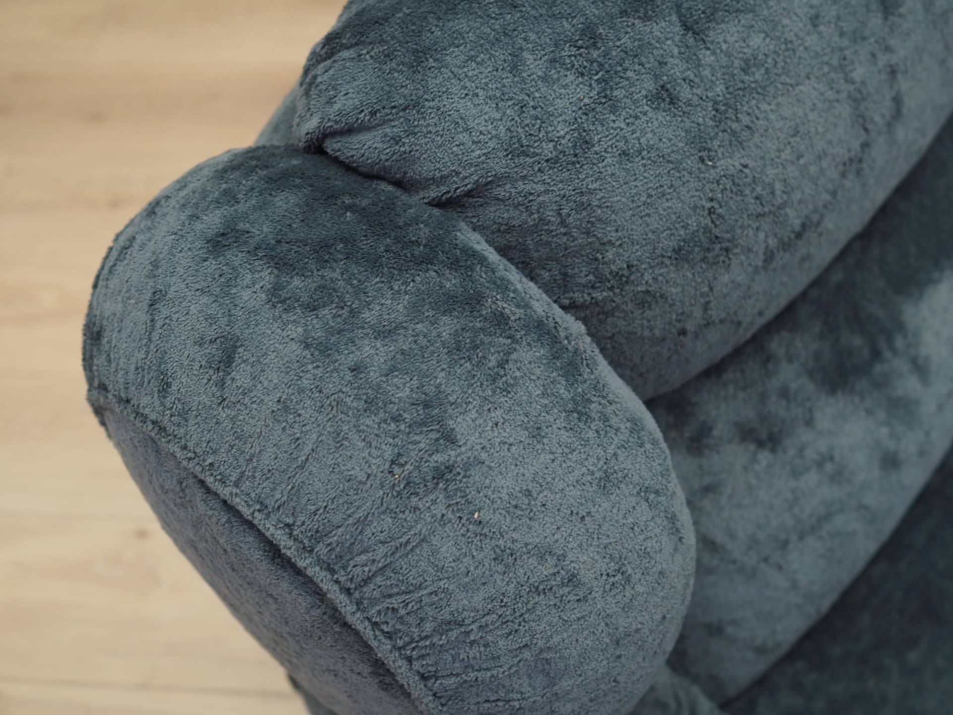 Sofa, granatowy velvet, Włochy, lata 70. - 81608