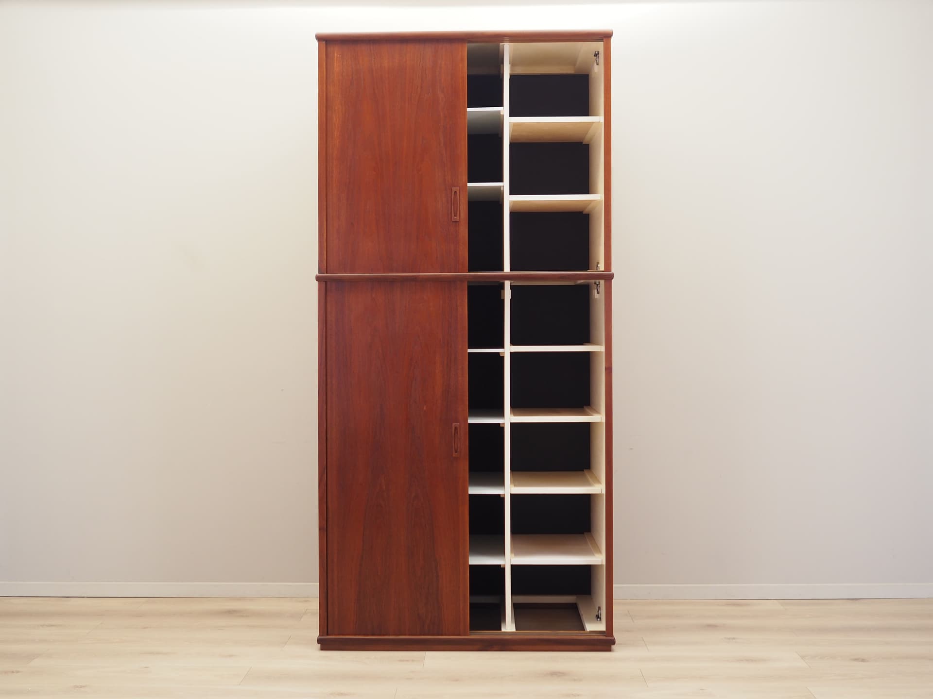 Wardrobe, brown teak, Denmark, 1970s. - 81663