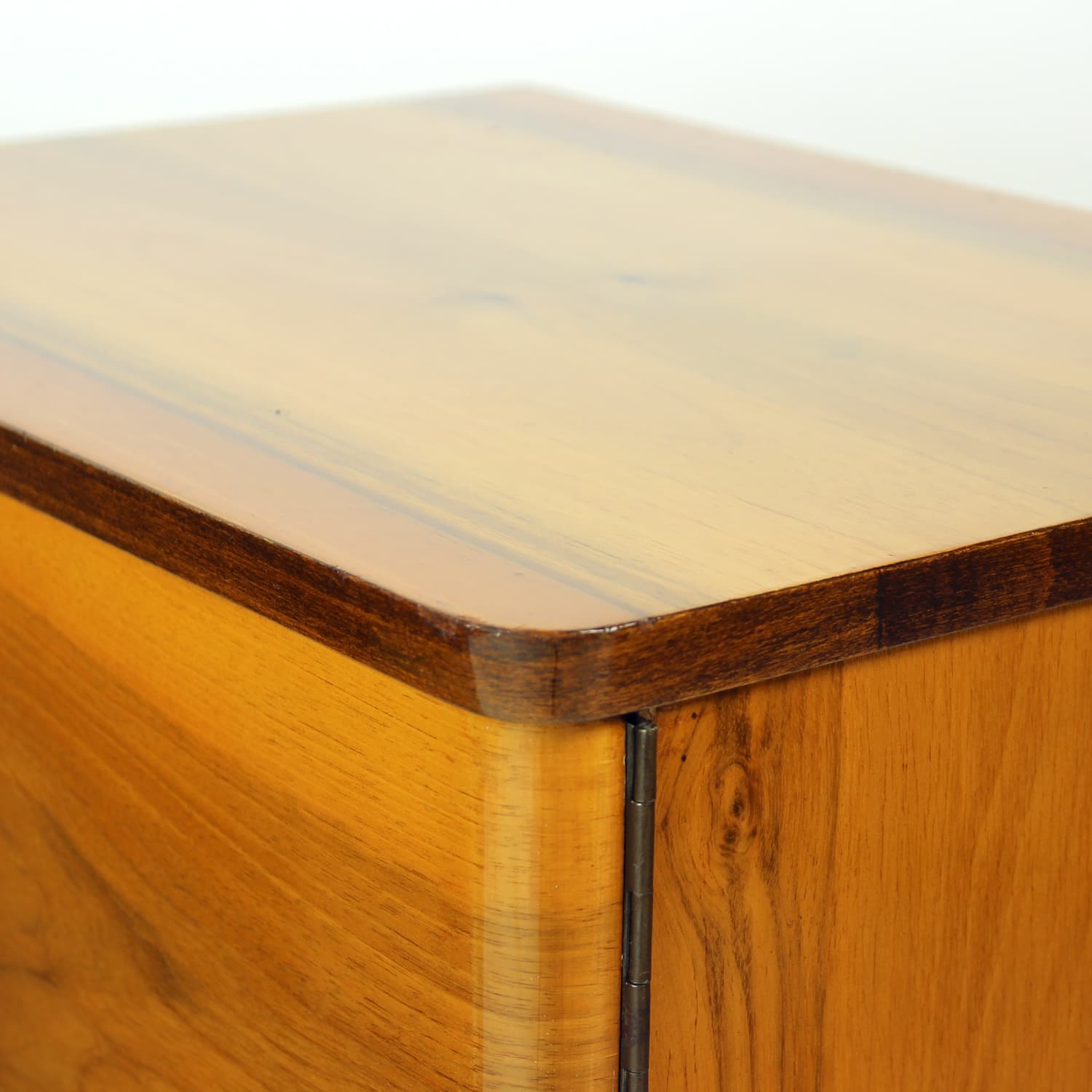pair of nightstands, brown walnut, Czechoslovakia, 1960s - 91397