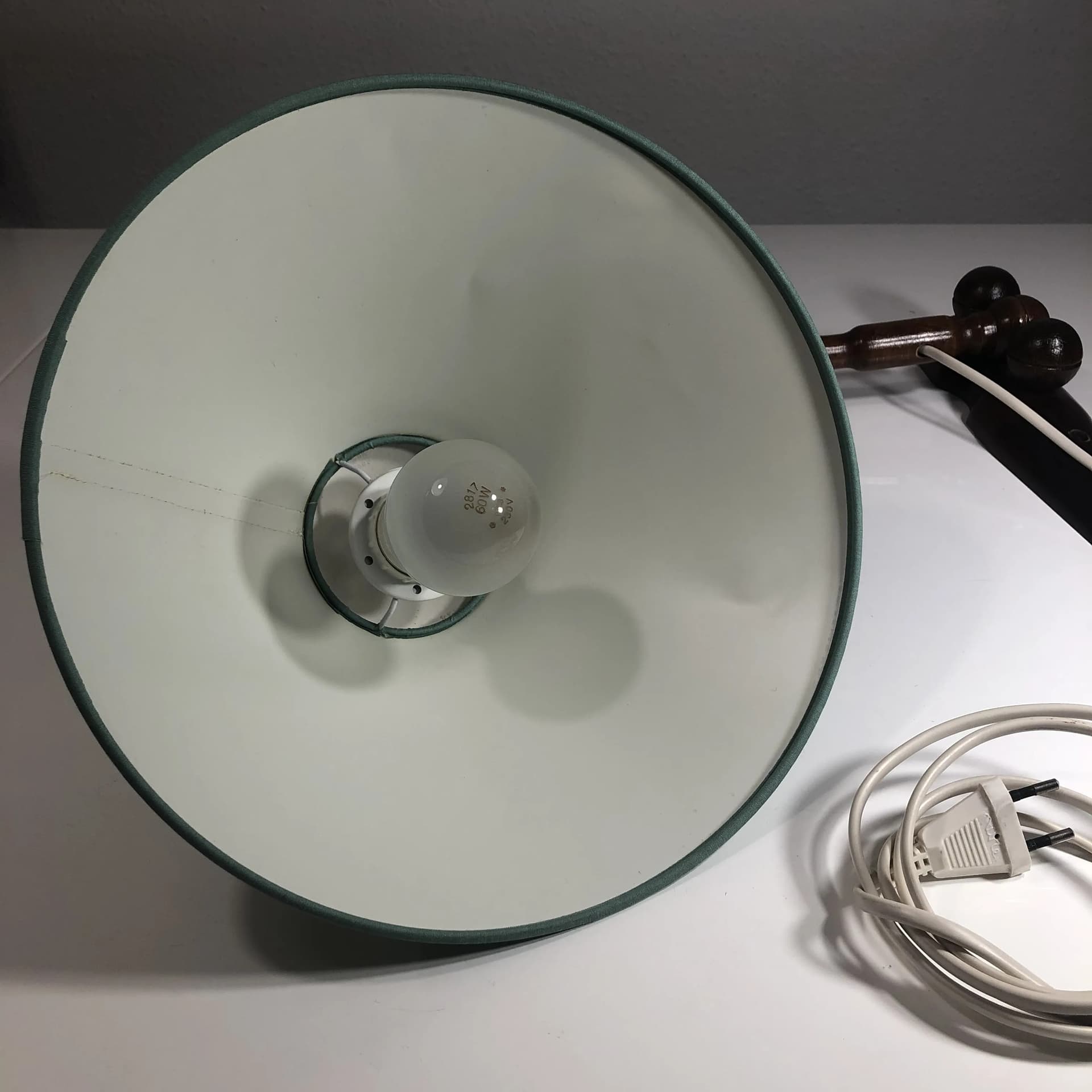 Kinkiet, szałwiowy zielony, Węgry, lata 70. - 82297