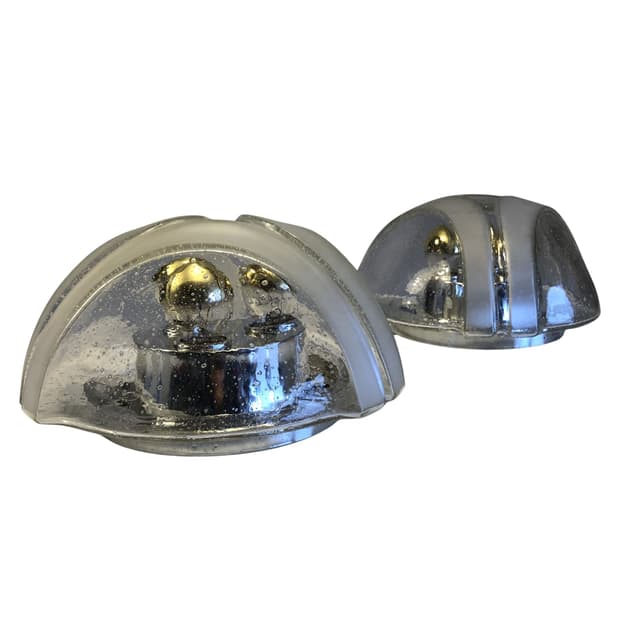 Set of wall sconces, bubble glass golden, Höffmeister-Leuchten, Germany, 1980s. - DIMENSION