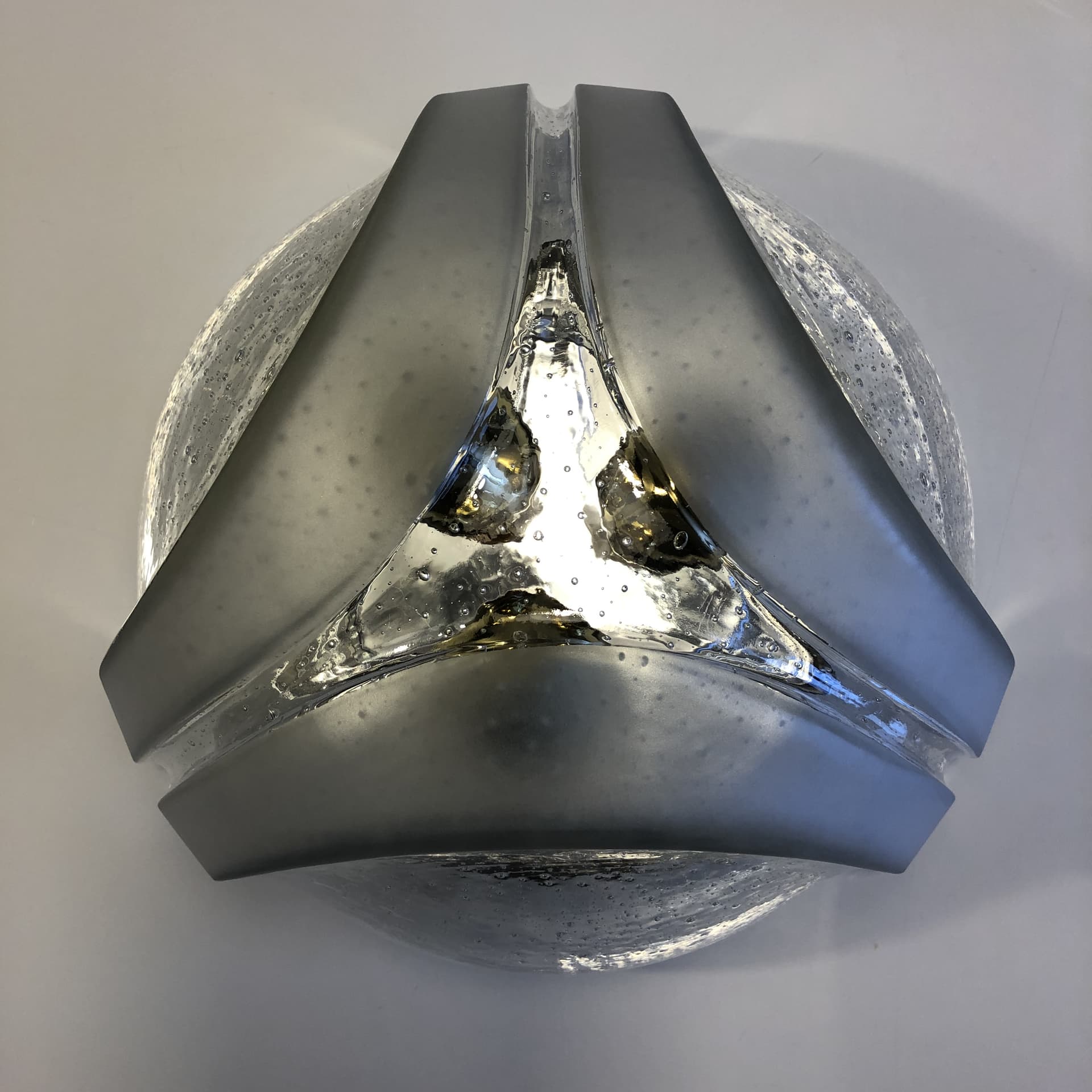 Set of wall sconces, bubble glass golden, Höffmeister-Leuchten, Germany, 1980s. - 82268