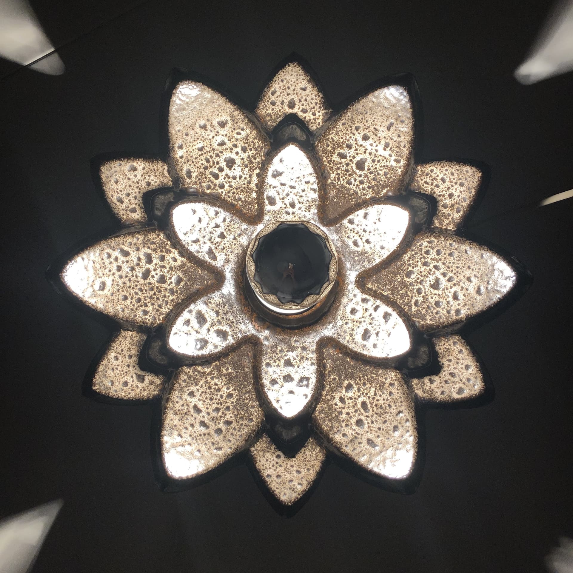 Ciemnobrązowe ceramiczne kinkiety ścienne PAN, Niemcy, lata 70. - 82308