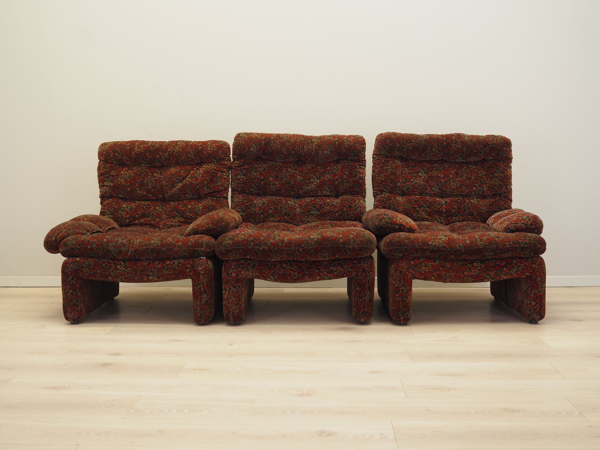 Sofa modułowa, velvet multikolor, Włochy, lata 60. - 82413