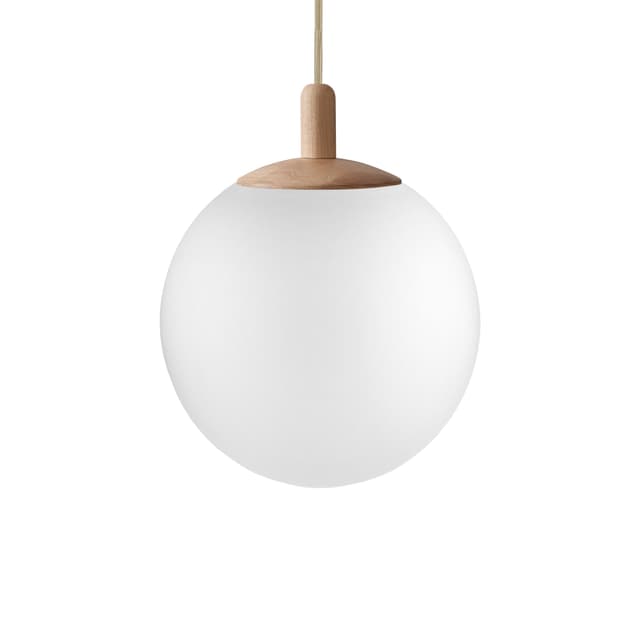 Lampa wisząca ALUR WOOD S Ø25 cm dąb, Kaspa - WYMIARY