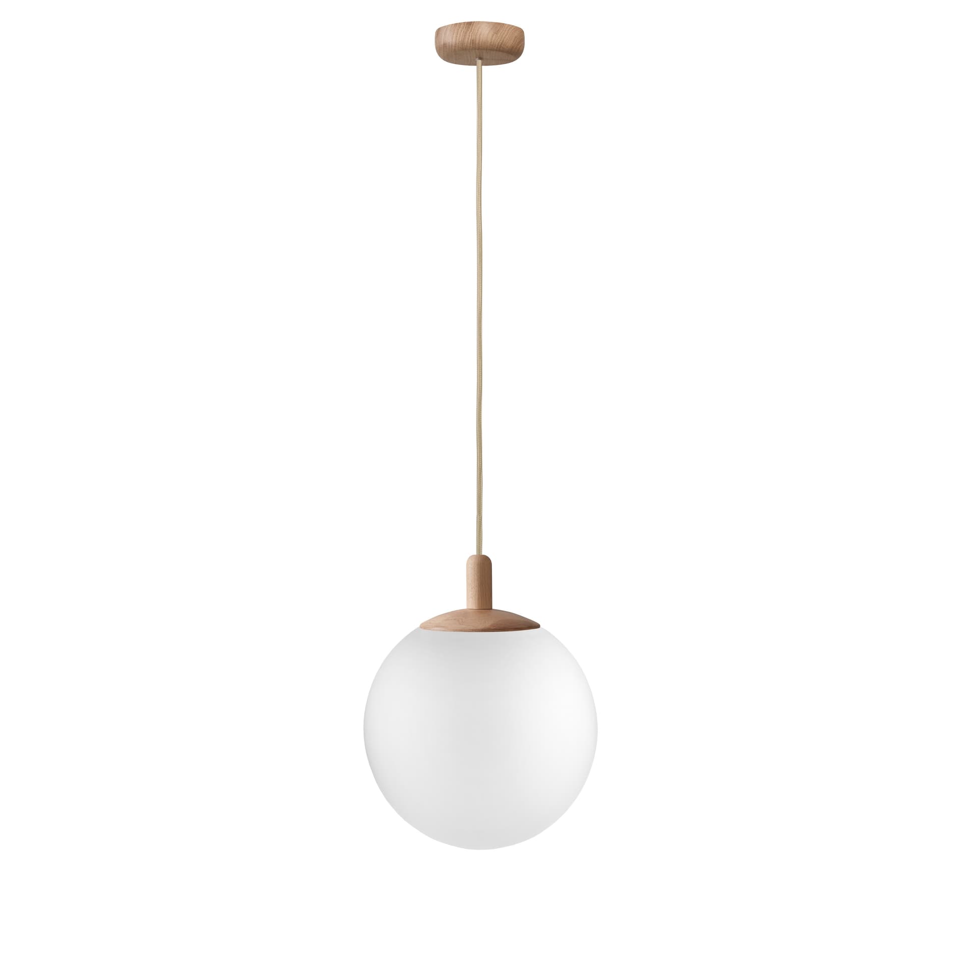 Lampa wisząca ALUR WOOD S Ø25 cm dąb, Kaspa - 6528