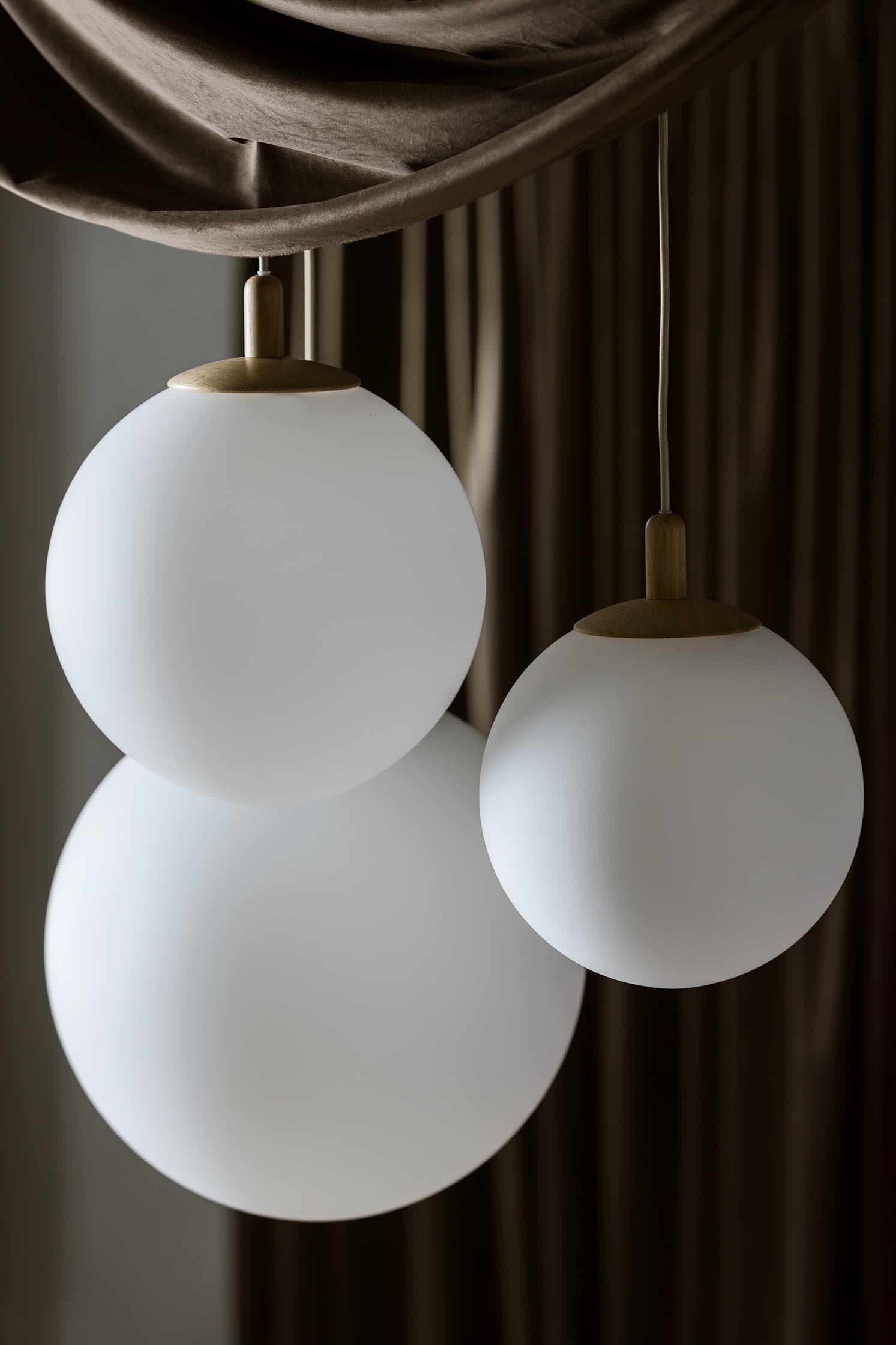 Lampa wisząca ALUR WOOD S Ø25 cm dąb, Kaspa - 6755