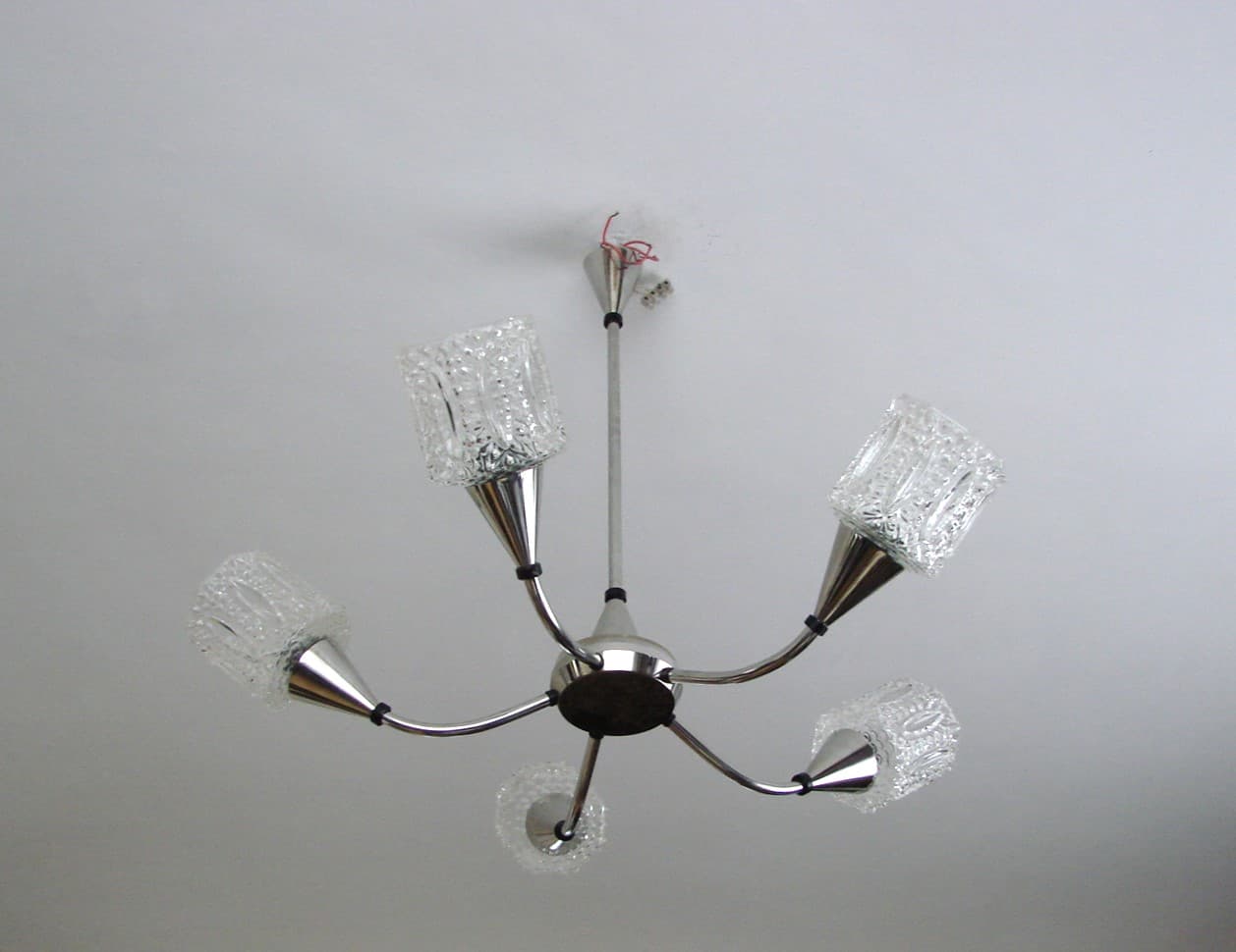 Mosiężny żyrandol, Modern  lata 70. - 82924