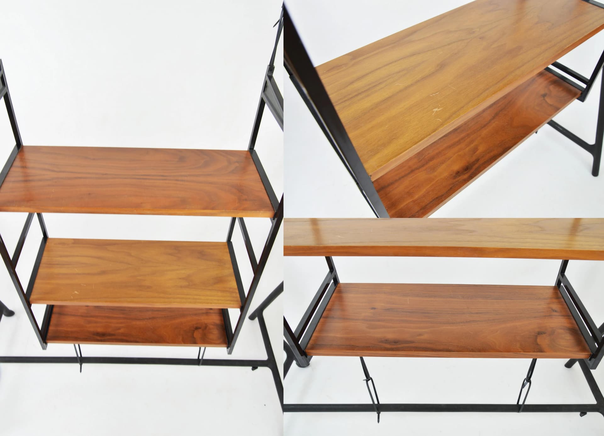 Czarna i brązowa półka, Schuberth Werk, Niemcy, lata 70. - 82961