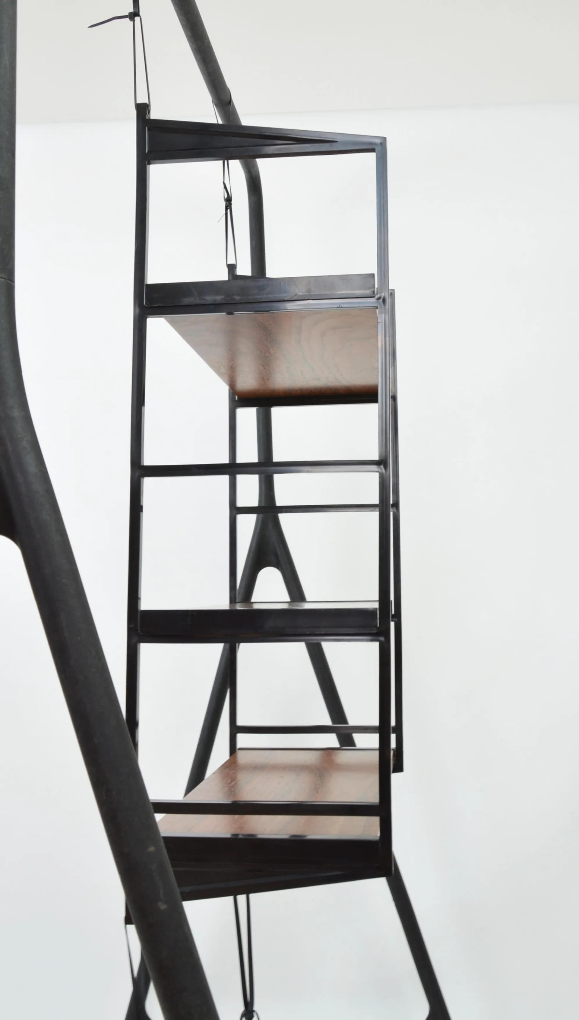 Czarna i brązowa półka, Schuberth Werk, Niemcy, lata 70. - 82960