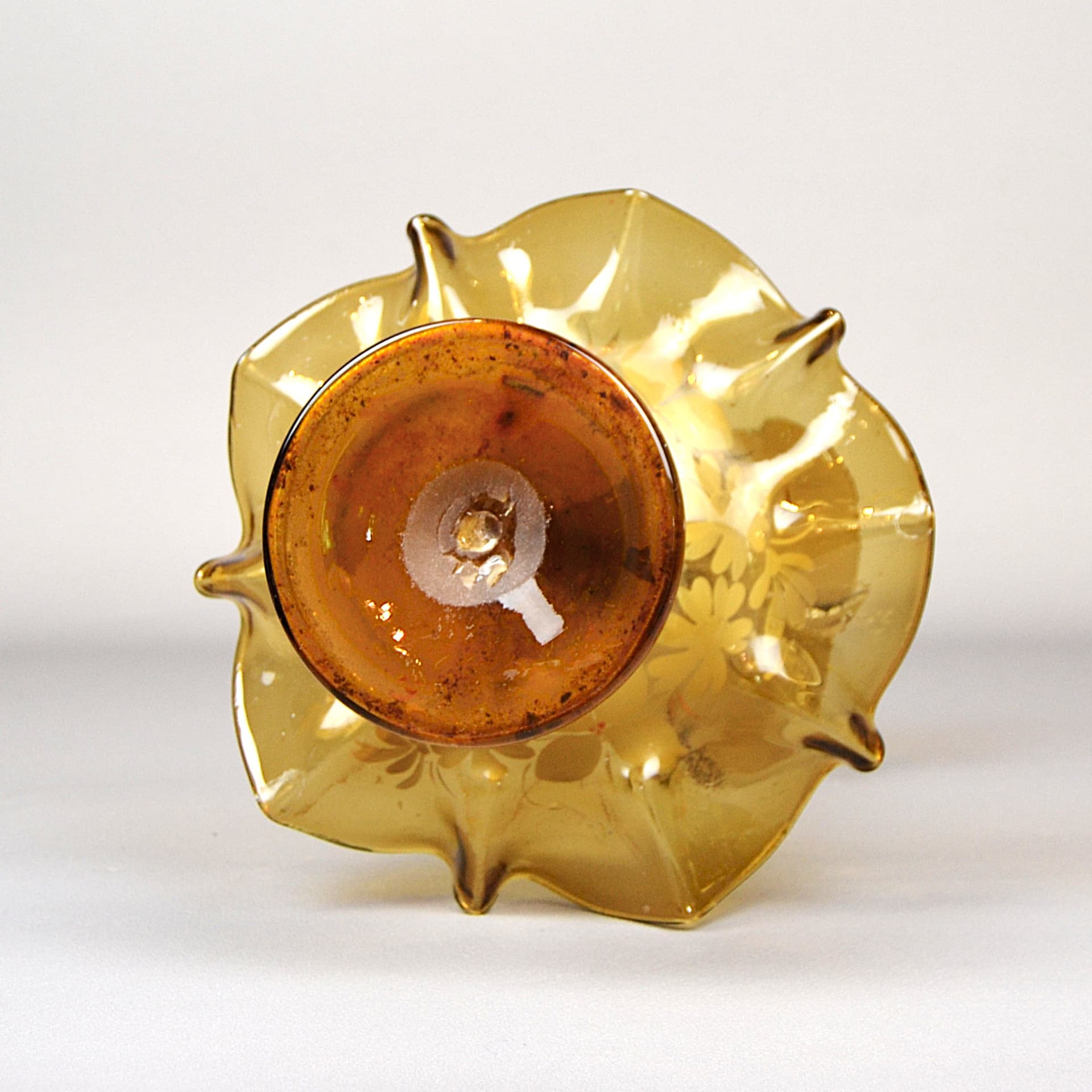 Patera z flakonem, złoty, szkło, proj. M. Gregory, Stany Zjednoczone, XIX w. - 596