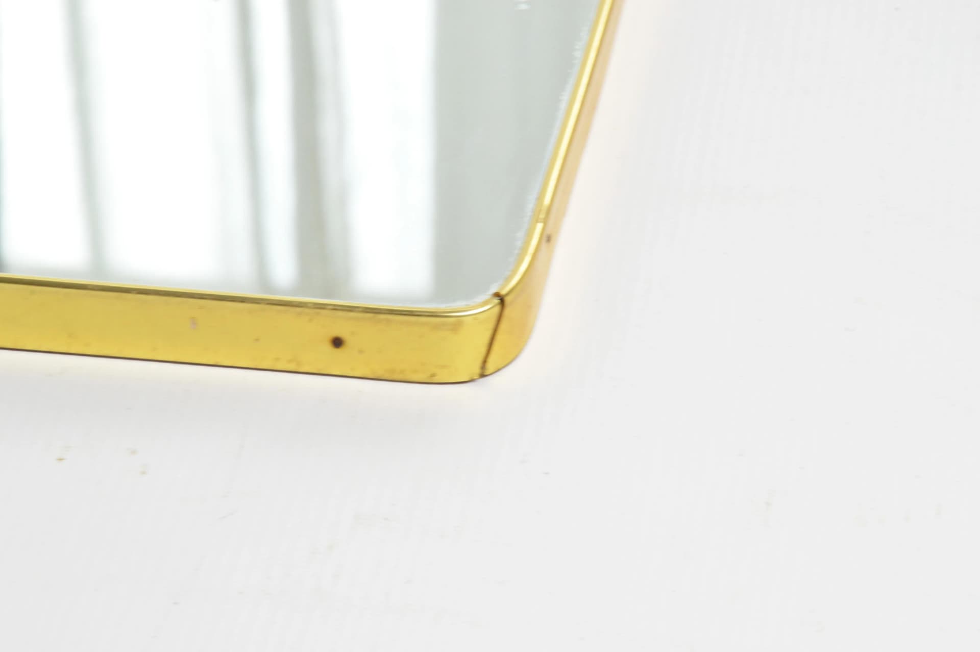 Golden Mid-century Modern Wall Mirror, Poland, 1970s - 83038