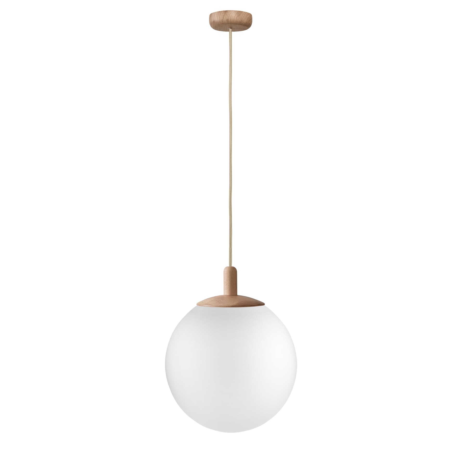 Lampa wisząca ALUR WOOD M Ø30 cm dąb, Kaspa - 6612