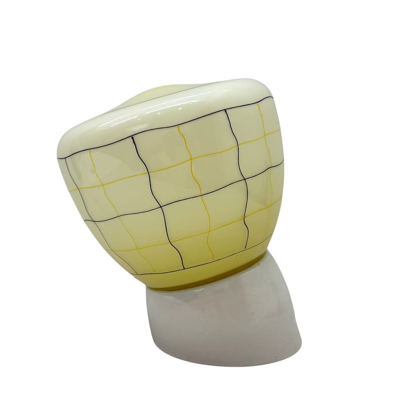 Kinkiet, ivory white, szkło, ceramika, Dania, lata 70.