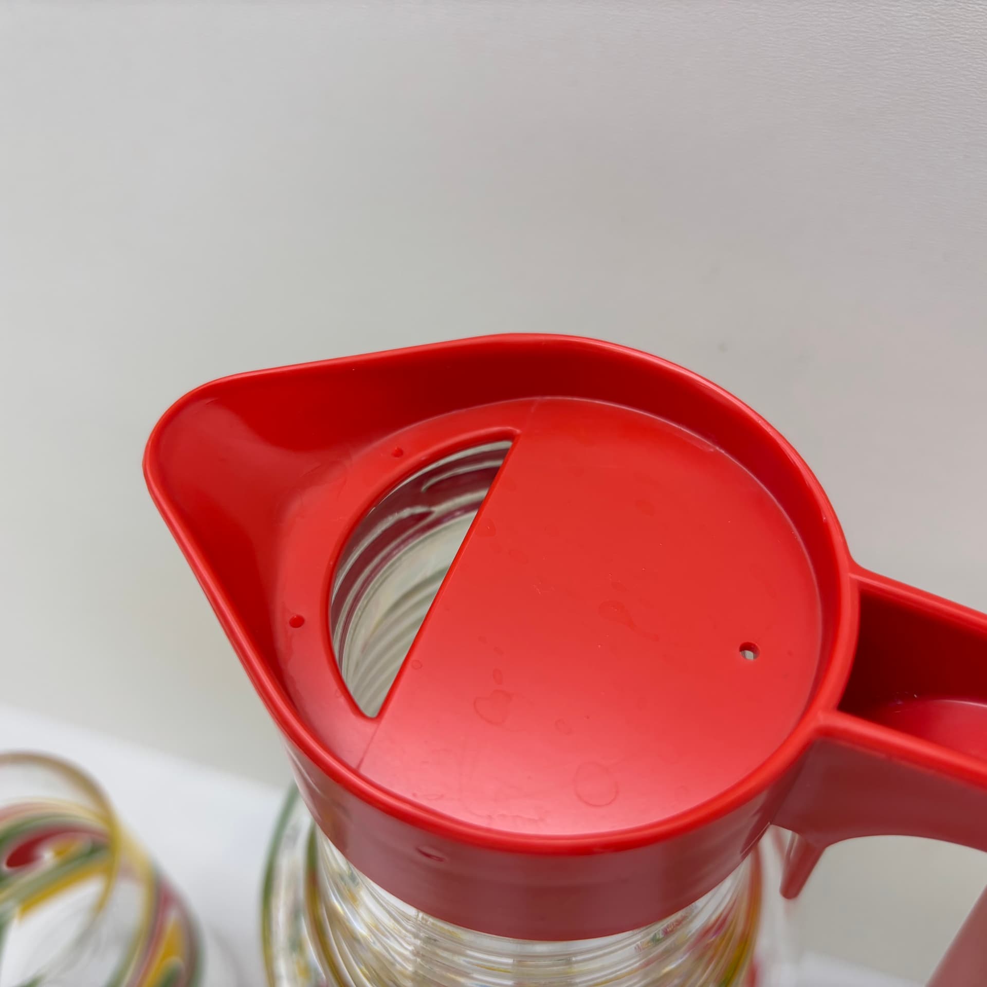 Zestaw szklanek i dzbanek, multikolor, szkło, Niemcy, lata 80. - 83166