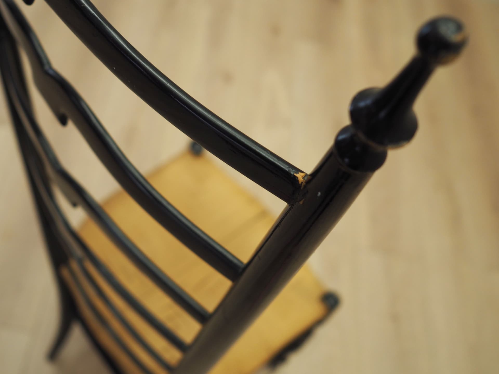 Chair Chiavari, black beech, rattan, by G. Ponti, Italy, 1950s. - 83208