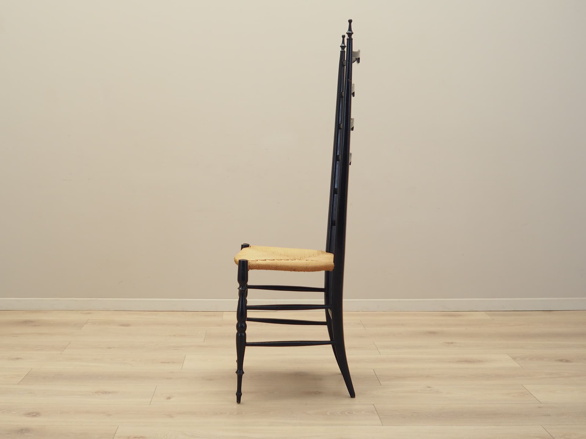 Chair Chiavari, black beech, rattan, by G. Ponti, Italy, 1950s. - 83198