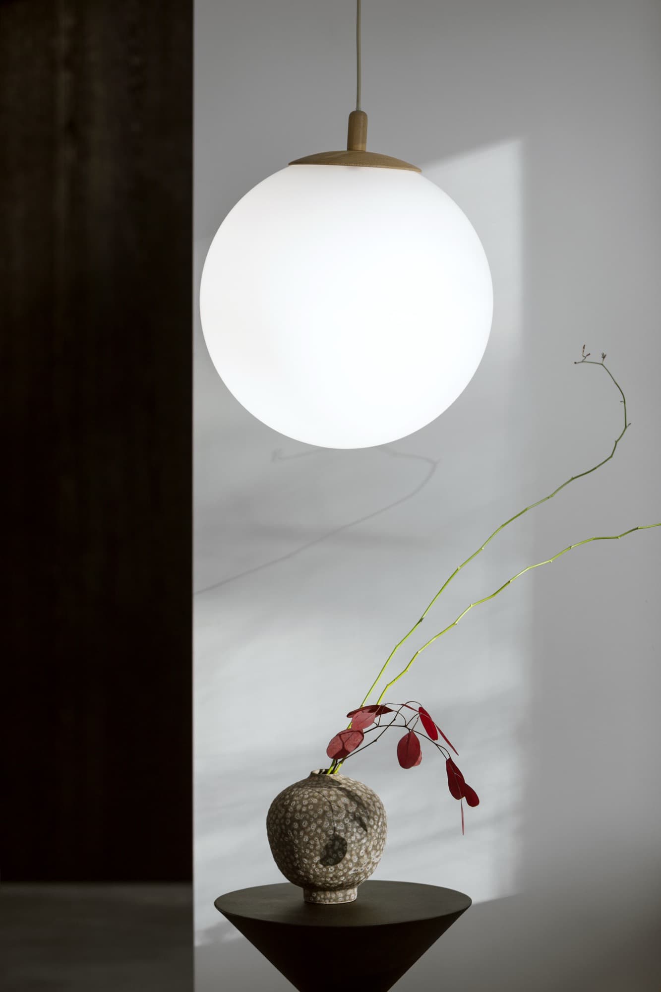 Lampa wisząca ALUR WOOD L Ø40 cm dąb, Kaspa - 6638