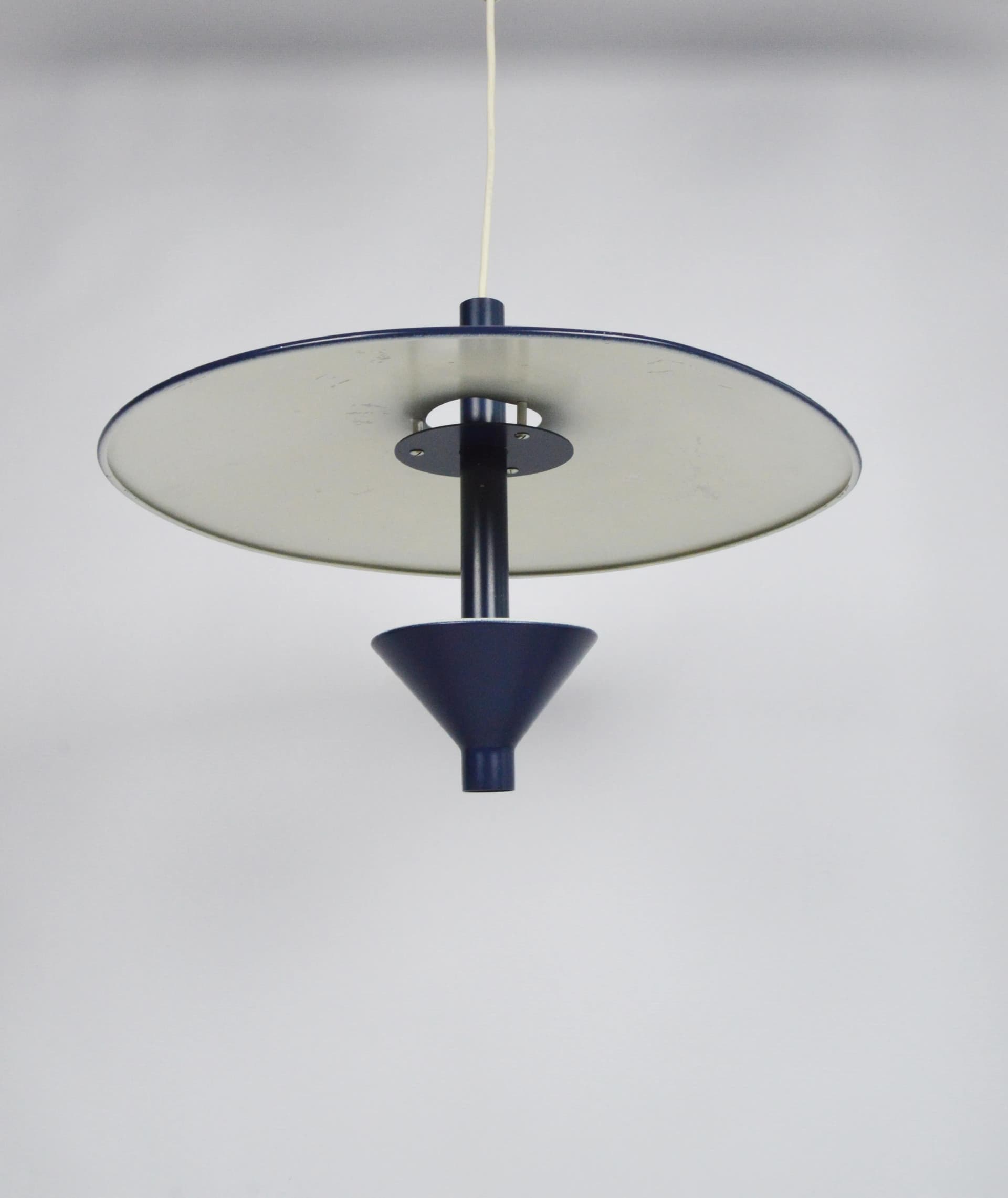 Lampa wisząca, navy blue, metal, Belid, Szwecja, lata 80. - 87163