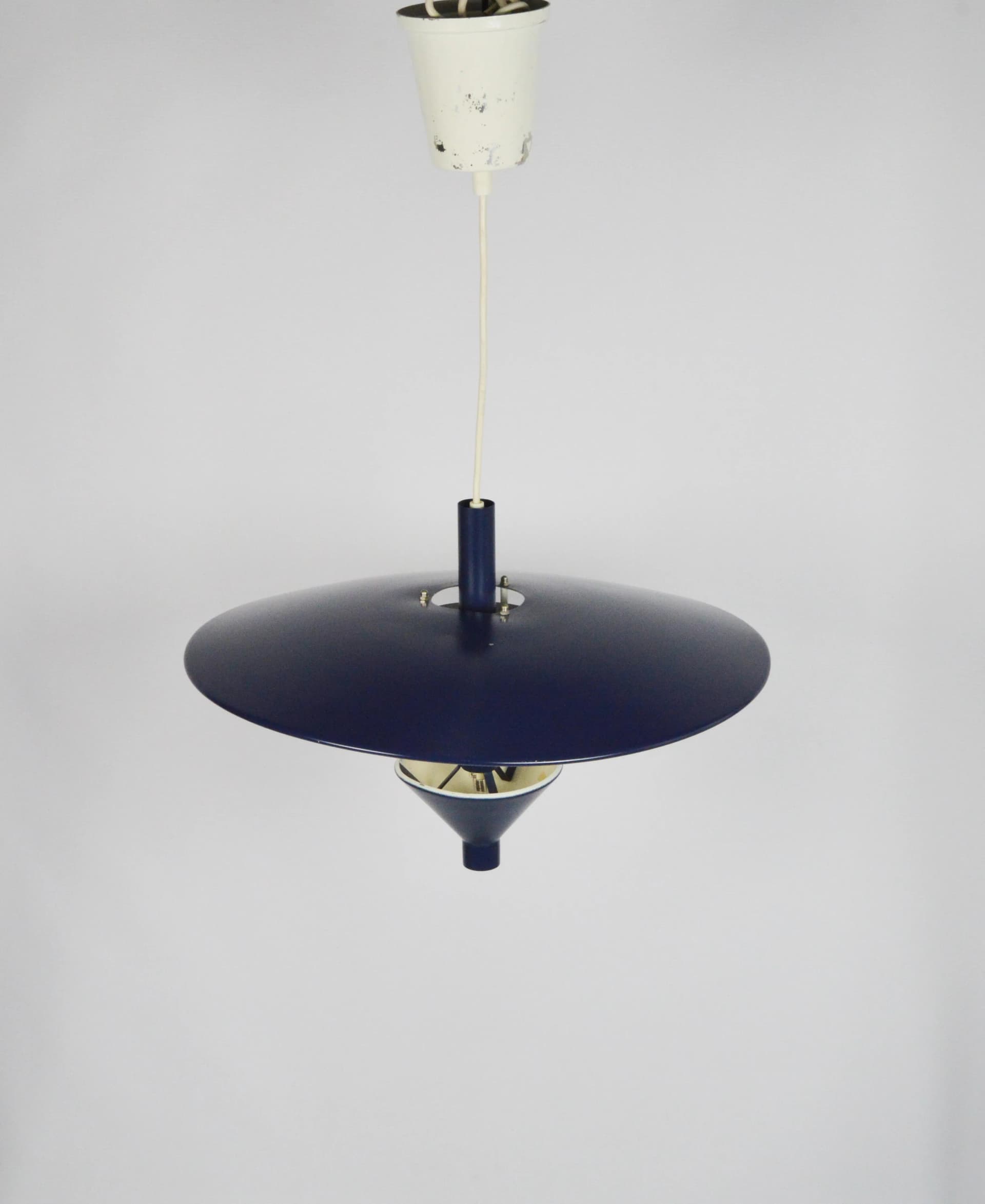 Lampa wisząca, navy blue, metal, Belid, Szwecja, lata 80. - 87156