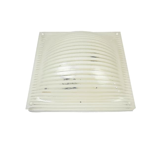 Plafon Space Age, ivory white, akryl, Polska, lata 70. - WYMIARY