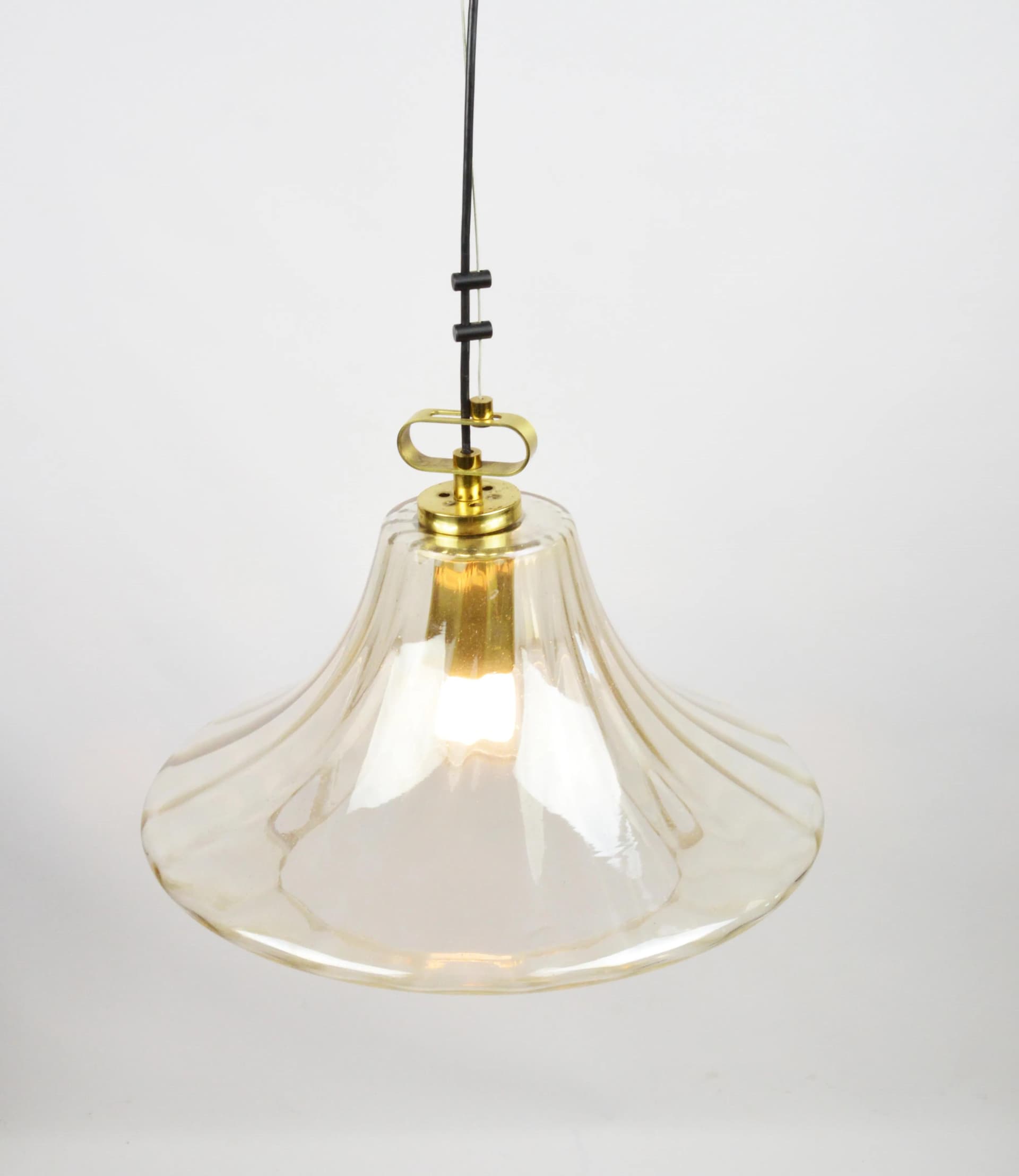 Lampa wisząca, Limburg, transparentne szkło, Niemcy, lata 70. - 87106