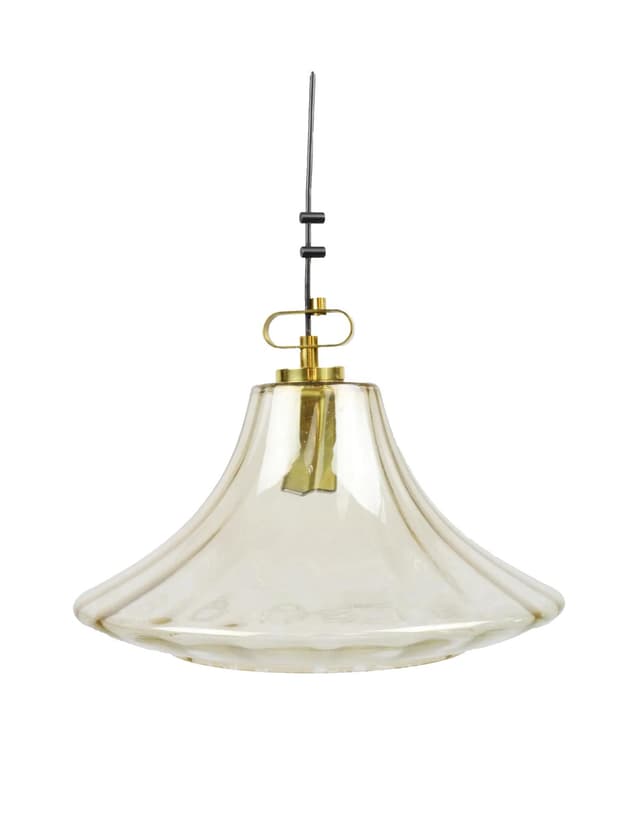 Lampa wisząca, Limburg, transparentne szkło, Niemcy, lata 70. - WYMIARY