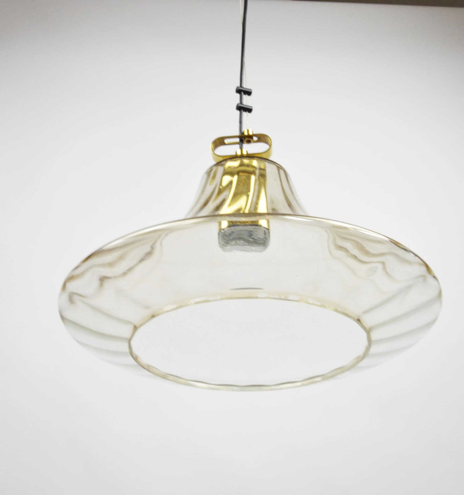 Lampa wisząca, Limburg, transparentne szkło, Niemcy, lata 70. - 87107