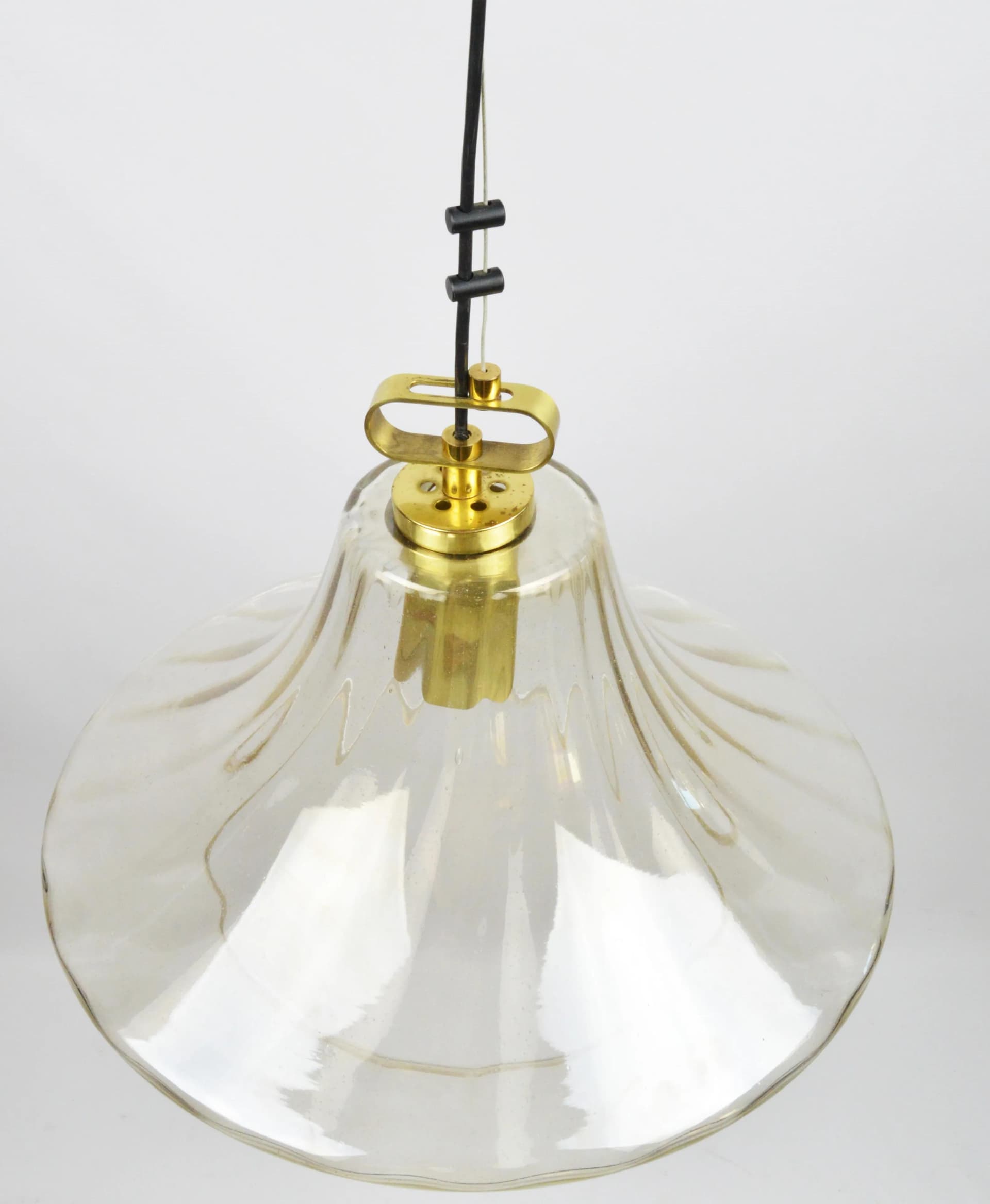 Lampa wisząca, Limburg, transparentne szkło, Niemcy, lata 70. - 87109