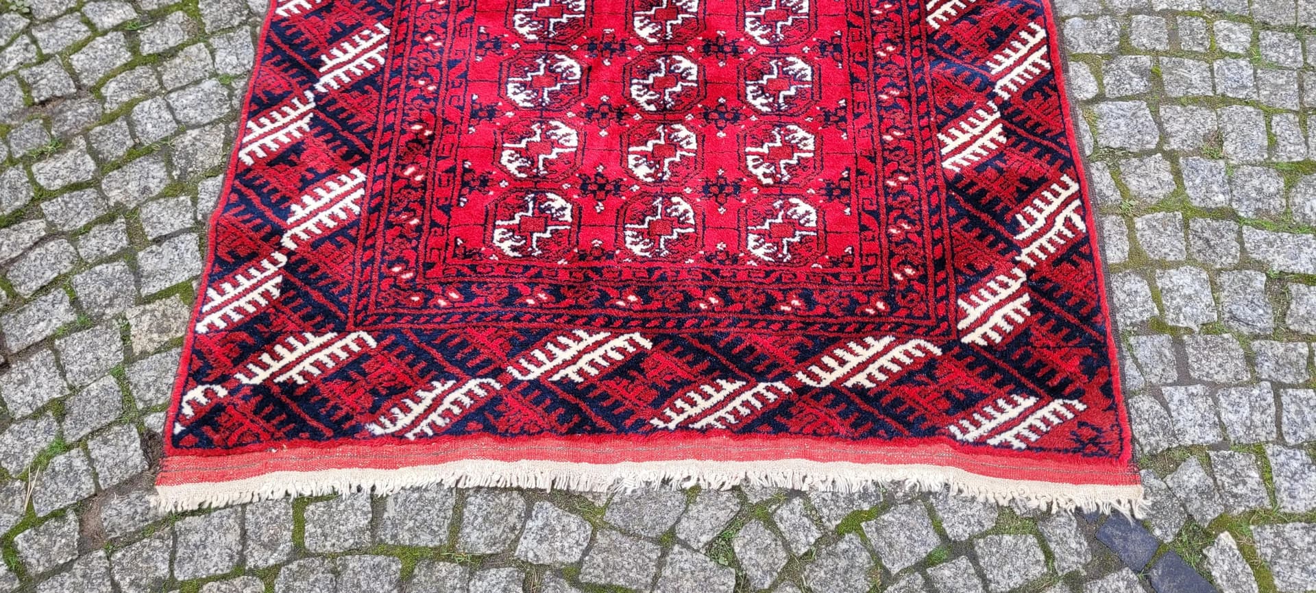 Dywan afgański, 173x115cm, czerwony, wełna, Afganistan, lata 80. - 89258