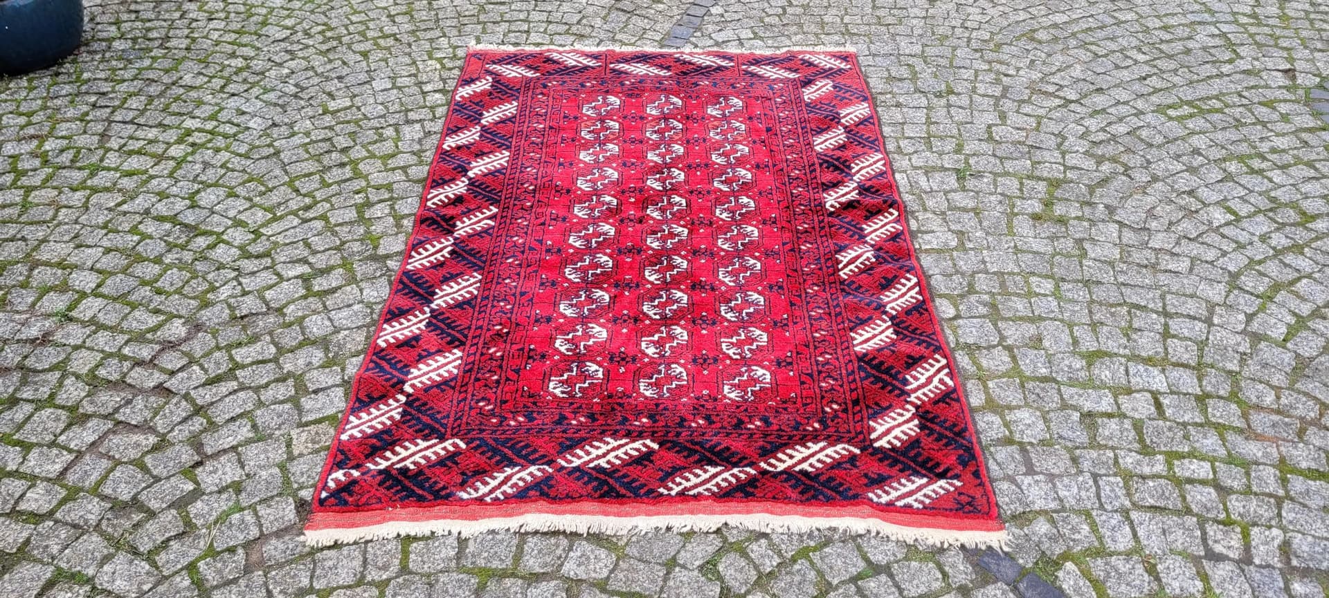 Dywan afgański, 173x115cm, czerwony, wełna, Afganistan, lata 80. - 89251