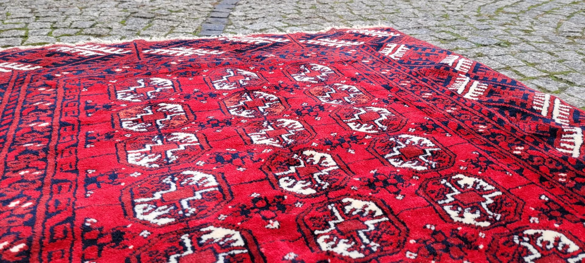 Dywan afgański, 173x115cm, czerwony, wełna, Afganistan, lata 80. - 89252