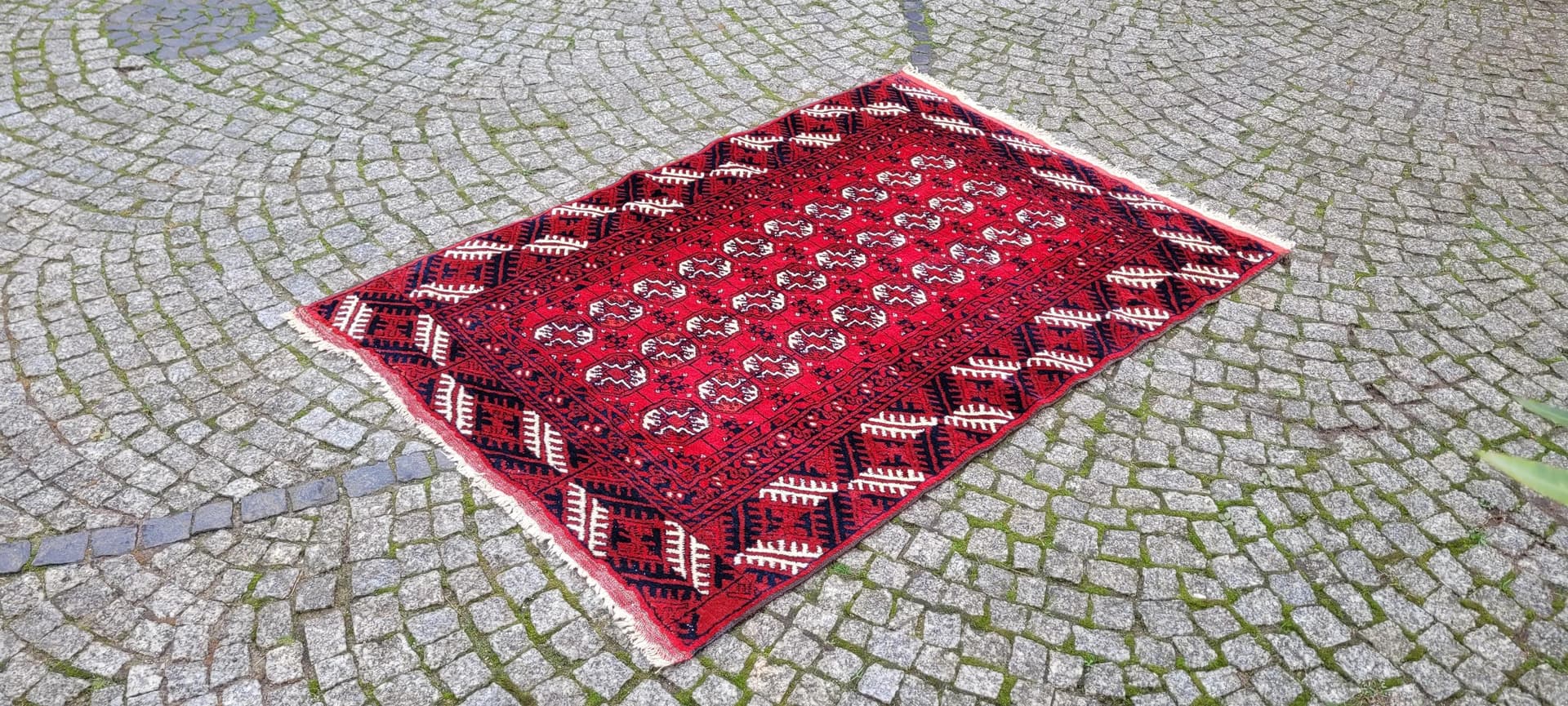 Dywan afgański, 173x115cm, czerwony, wełna, Afganistan, lata 80. - 89257