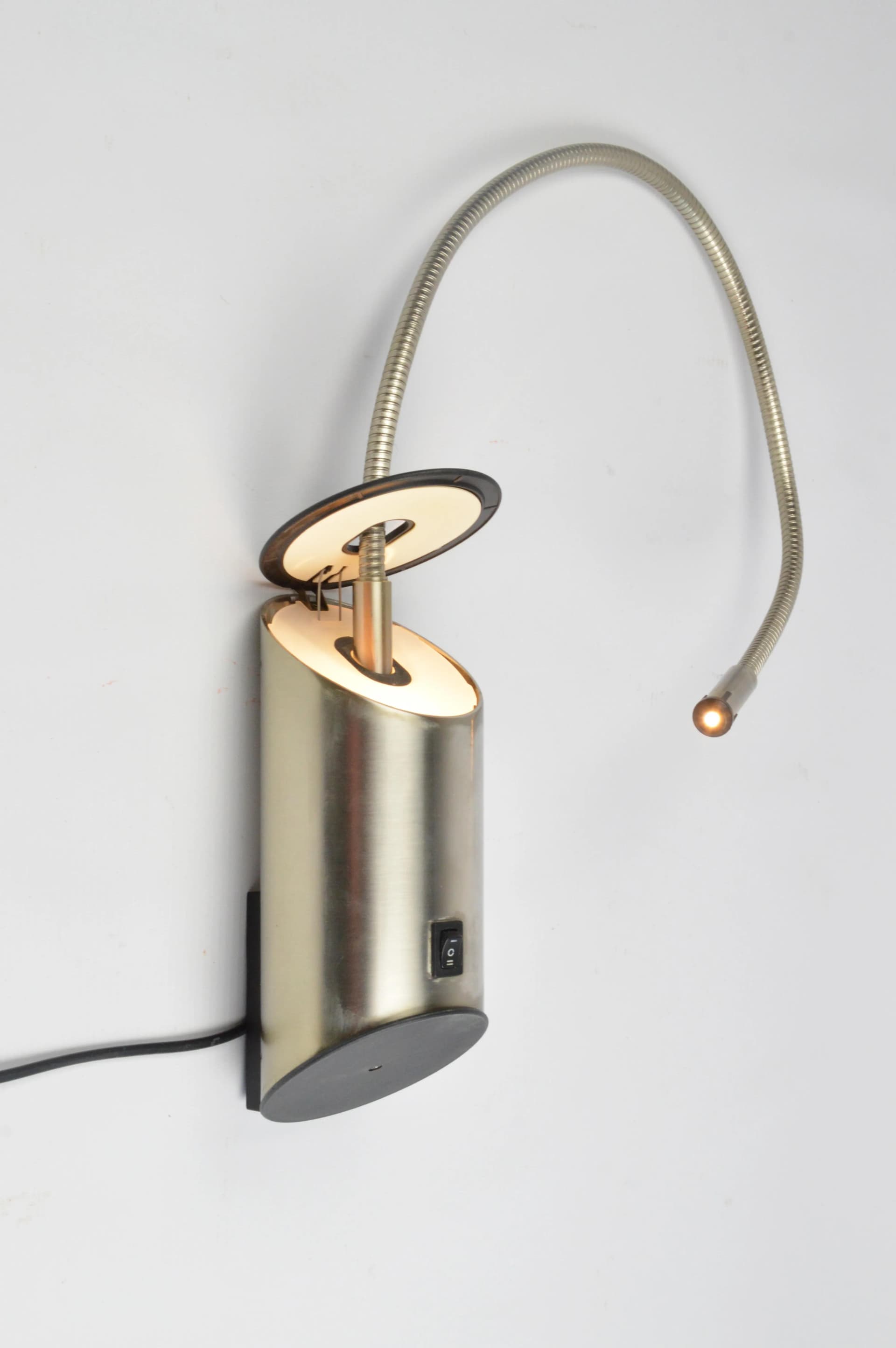 Para kinkietów, metal srebrny, proj. T. Cimini, Lumina, Włochy, lata 90. - 87031