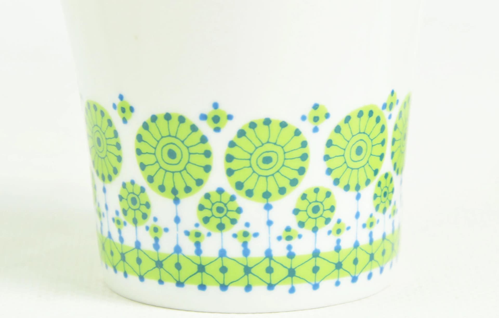 Serwis kawowy, Melitta, porcelana biała zielona, Niemcy, lata 70. - 87014