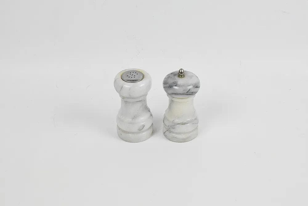 Zestaw do przypraw, marmur szary, Polska, lata 70. - 86922