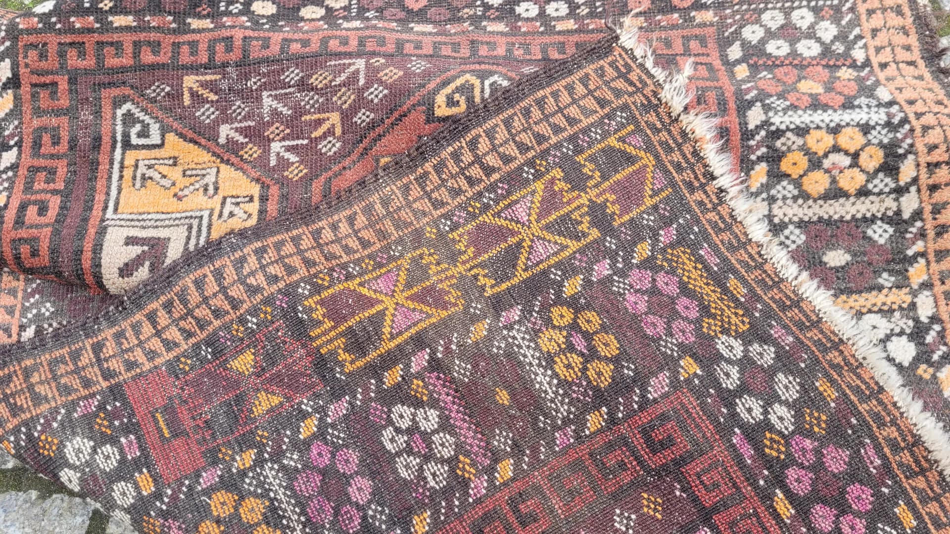 Dywan Beluch, 90x145 cm, bordowy, wełna, Afganistan, początek XX w. - 89126