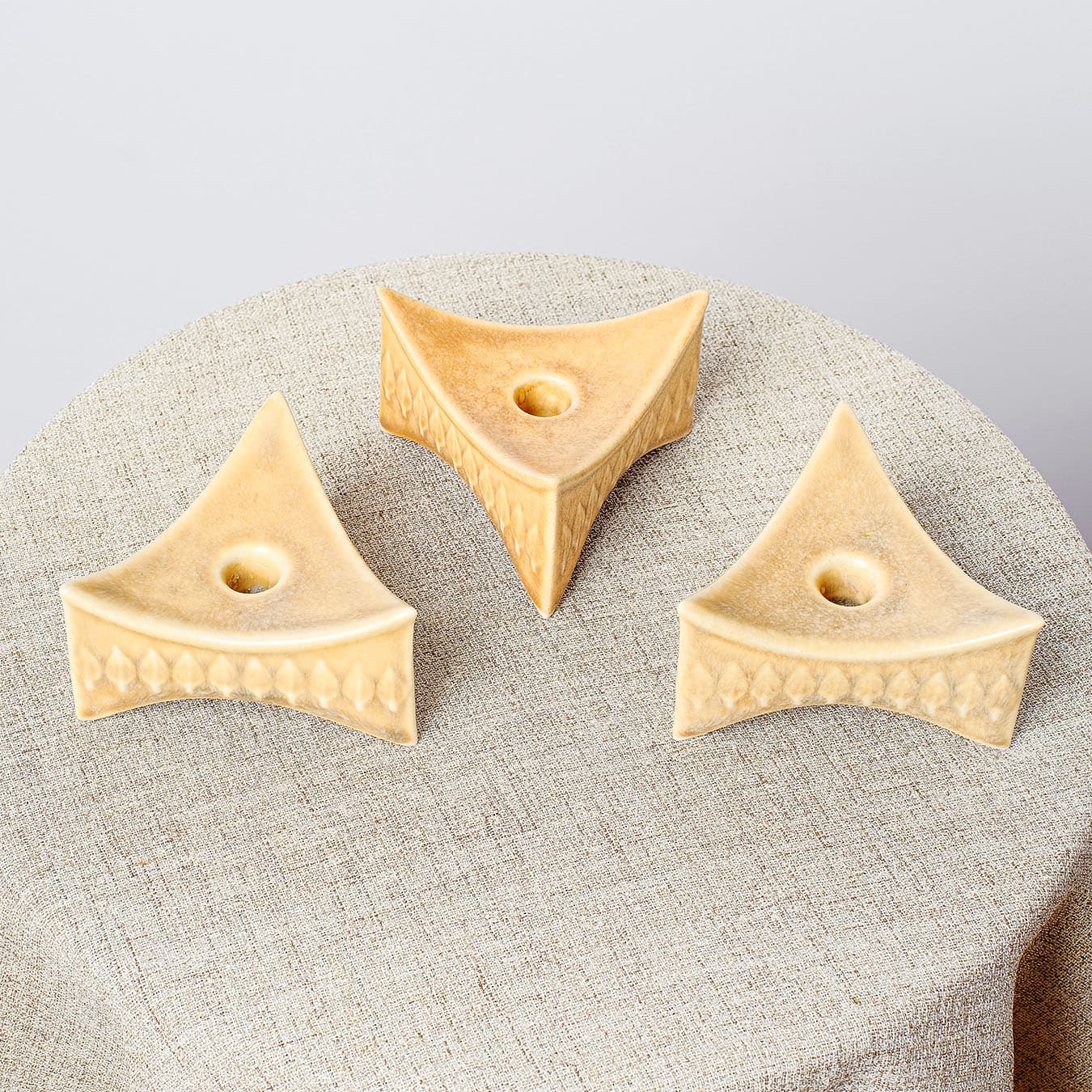 Zestaw trzech świeczników, proj. J. Quistgaard, Dania, lata 70. - 83271