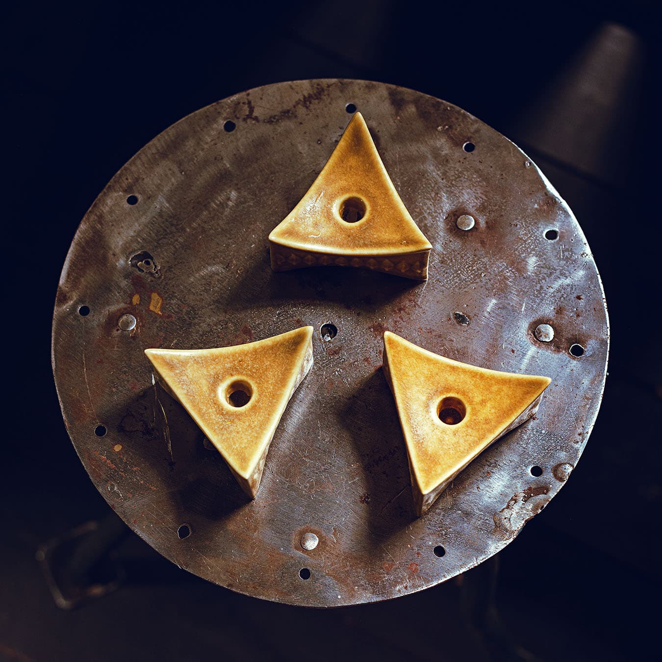 Zestaw trzech świeczników, proj. J. Quistgaard, Dania, lata 70. - 83277