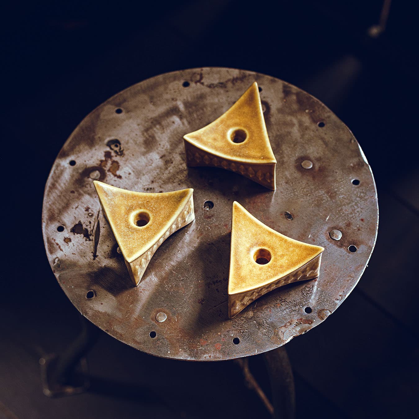 Zestaw trzech świeczników, proj. J. Quistgaard, Dania, lata 70. - 83274