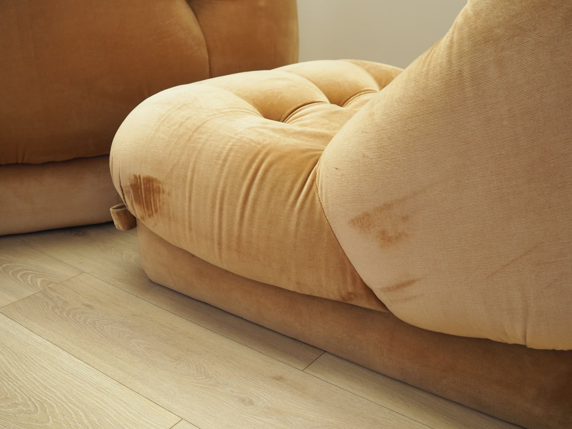 Sofa modułowa, velvet złoty, proj. R. Maturi, Mimo Padova, Włochy, lata 70. - 83350