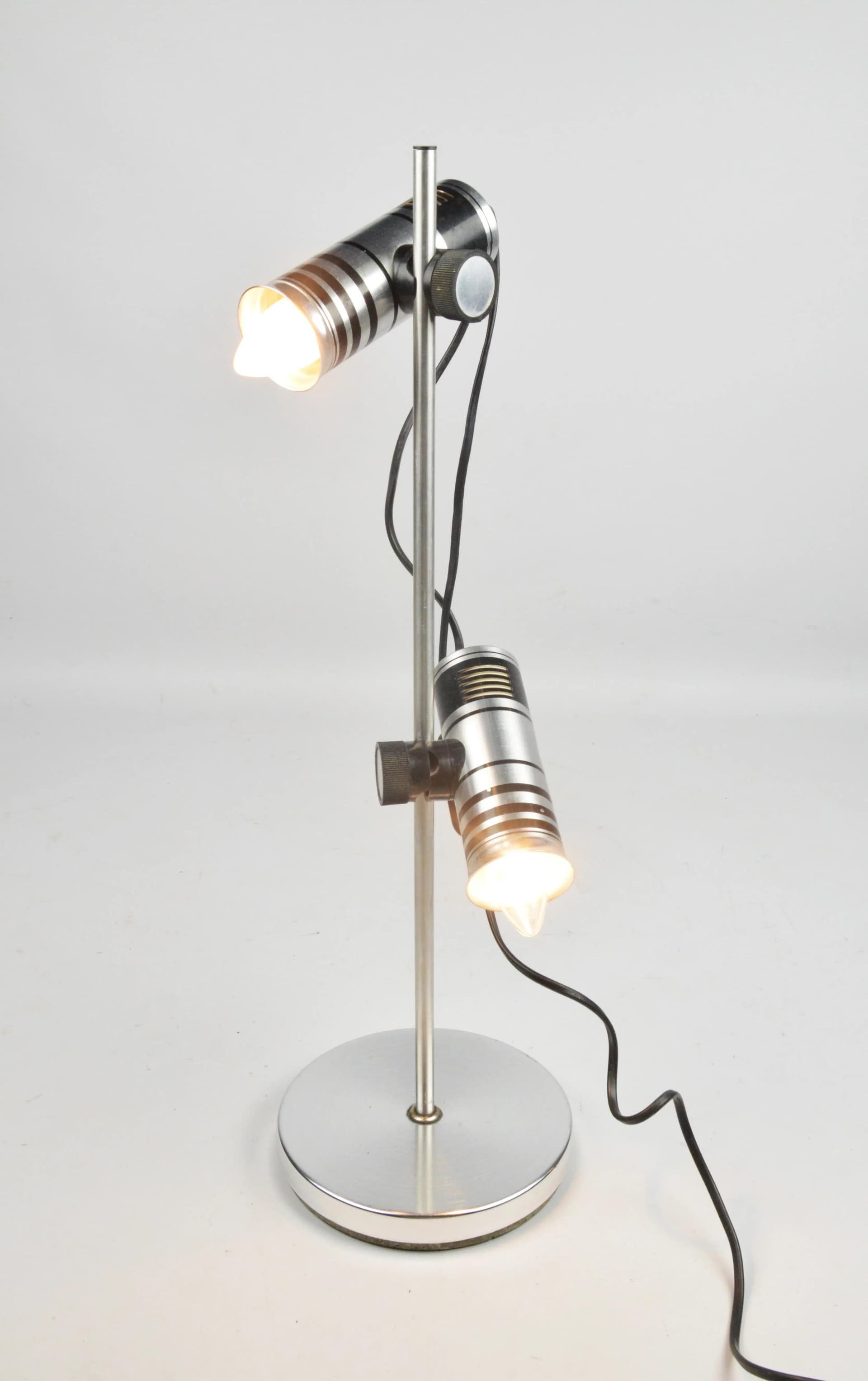Lampa biurkowa, srebrny, aluminium, Niemcy, lata 70. - 86848