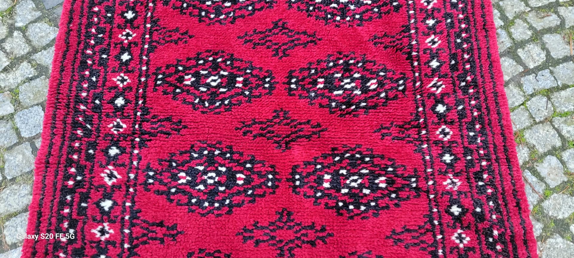 Dywan 106x180 cm, czerwony, wełna, Szwecja, lata 60. - 89099