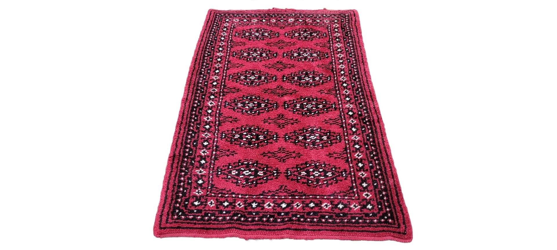 Dywan 106x180 cm, czerwony, wełna, Szwecja, lata 60.